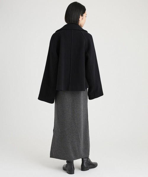 セール】ウールベロアショートコート（ピーコート）｜BABYLONE