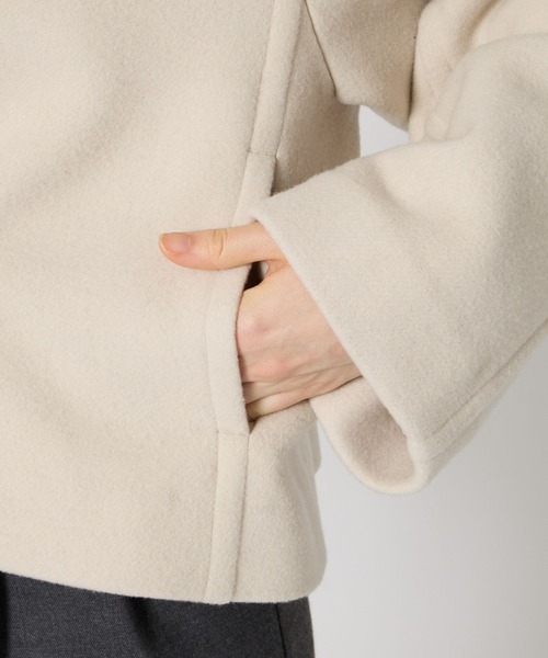BABYLONE（バビロン）の「ウールベロアショートコート（ピーコート