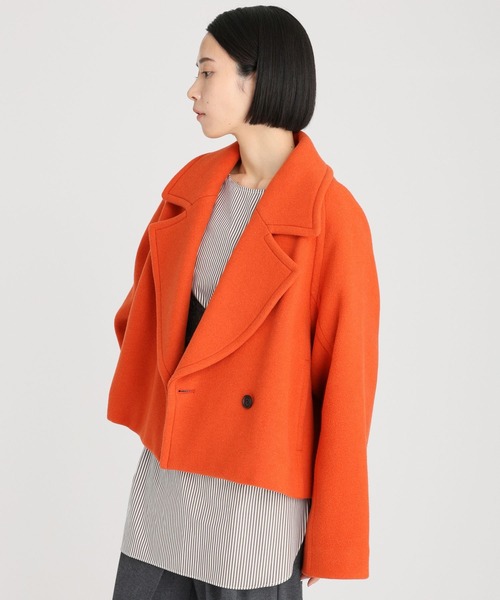 BABYLONE（バビロン）の「ウールベロアショートコート（ピーコート