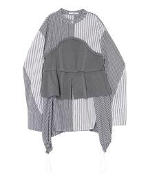 UN3D. | KNIT BUSTIER DOCKING SH【セットアップ着用可能】(シャツ/ブラウス)