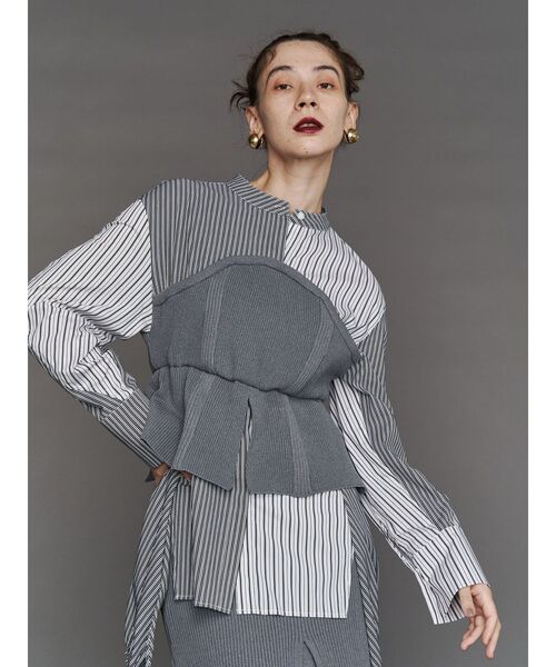 UN3D.（アンスリード）の「KNIT BUSTIER DOCKING SH / ニット