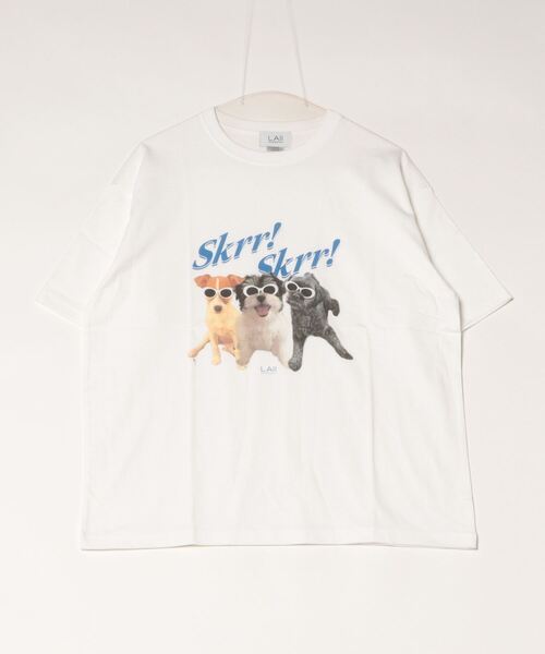 LAll(ラル)の「skrr Tシャツ(Tシャツ/カットソー・レディース・ホワイト/ブラック・MEDIUM/LARGE)」の6枚目の写真
