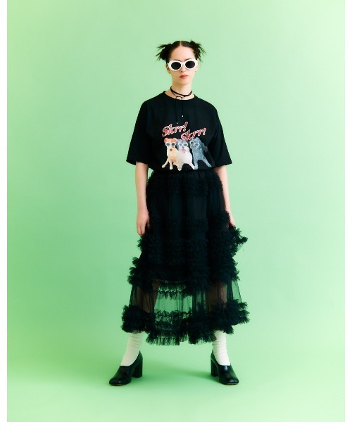 LAll(ラル)の「skrr Tシャツ(Tシャツ/カットソー・レディース・ホワイト/ブラック・MEDIUM/LARGE)」の5枚目の写真