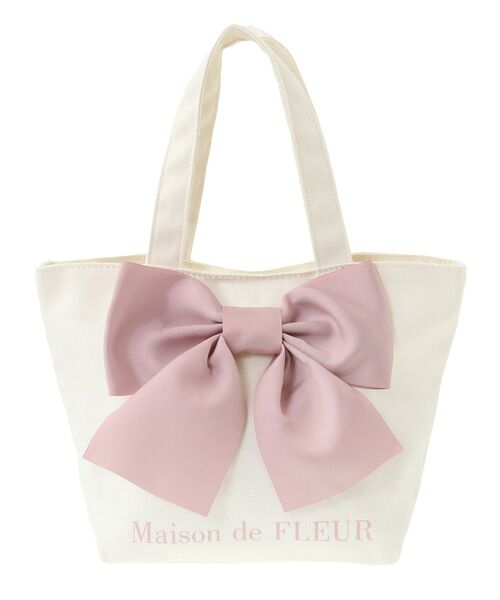 Maison de FLEUR(メゾンドフルール)の「EC限定 リボンキャンバストートバッグ(トートバッグ・レディース・ピンク/ブラック/アイボリー/ブルー系その他7・FREE)」の8枚目の写真