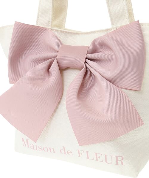 Maison de FLEUR(メゾンドフルール)の「EC限定 リボンキャンバストートバッグ(トートバッグ・レディース・ピンク/ブラック/アイボリー/ブルー系その他7・FREE)」の15枚目の写真