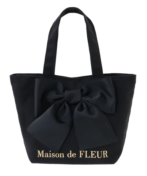 Maison de FLEUR(メゾンドフルール)の「EC限定 リボンキャンバストートバッグ(トートバッグ・レディース・ピンク/ブラック/アイボリー/ブルー系その他7・FREE)」の6枚目の写真