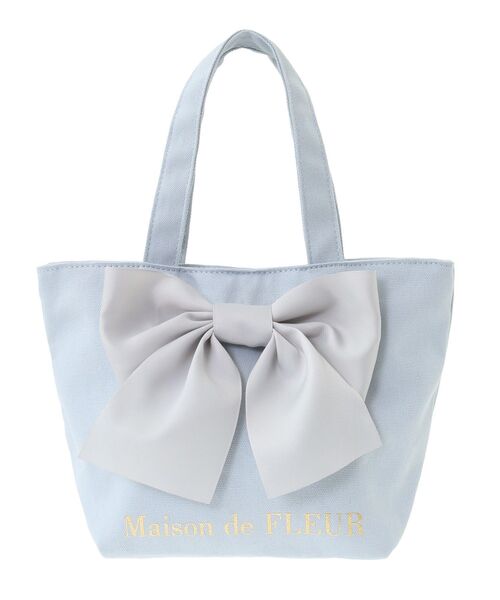 Maison de FLEUR(メゾンドフルール)の「EC限定 リボンキャンバストートバッグ(トートバッグ・レディース・ピンク/ブラック/アイボリー/ブルー系その他7・FREE)」の7枚目の写真