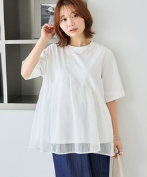 LAVEANGE（ラビアンジェ）の「チュール切替プルオーバー（Tシャツ/カットソー）」