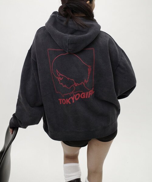 WHO'S WHO gallery（フーズフーギャラリー）の「【WEB限定】(UNISEX/ユニセックス) 東京ガールパーカー（パーカー・レディース・ネイビー/ライトグレー/ブラック・LARGE/X-LARGE）」の4枚目の写真