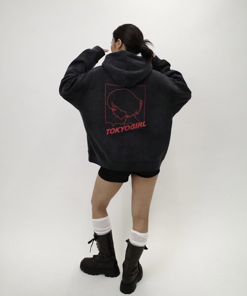 WHO'S WHO gallery（フーズフーギャラリー）の「【WEB限定】(UNISEX/ユニセックス) 東京ガールパーカー（パーカー・レディース・ネイビー/ライトグレー/ブラック・LARGE/X-LARGE）」の8枚目の写真