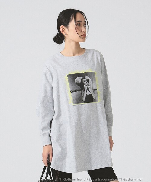 GOOD ROCK SPEED(グッドロックスピード)の「【別注】GOOD ROCK SPEED / Life Ponch Tシャツ(Tシャツ/カットソー・レディース・グレー/ホワイト・ONE SIZE)」の14枚目の写真