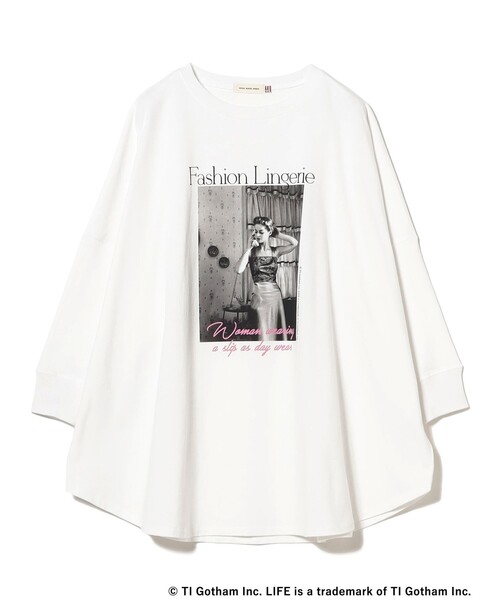 GOOD ROCK SPEED(グッドロックスピード)の「【別注】GOOD ROCK SPEED / Life Ponch Tシャツ(Tシャツ/カットソー・レディース・グレー/ホワイト・ONE SIZE)」の12枚目の写真