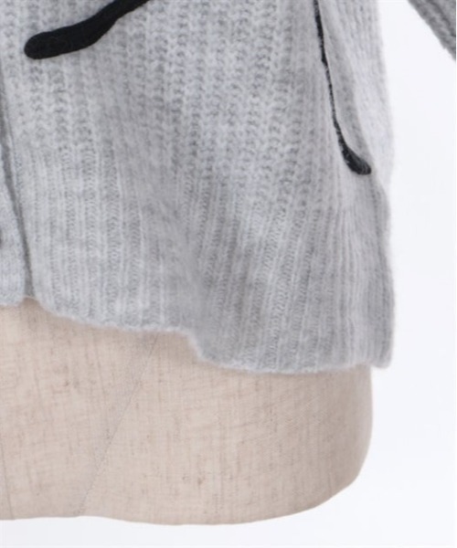 axes femme（アクシーズファム）の「リボンテープ風刺繍ニットカーディガン（カーディガン/ボレロ・レディース・杢グレー/ブラック/ベージュ・FREE）」の11枚目の写真