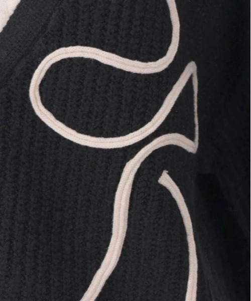 axes femme（アクシーズファム）の「リボンテープ風刺繍ニットカーディガン（カーディガン/ボレロ・レディース・杢グレー/ブラック/ベージュ・FREE）」の21枚目の写真