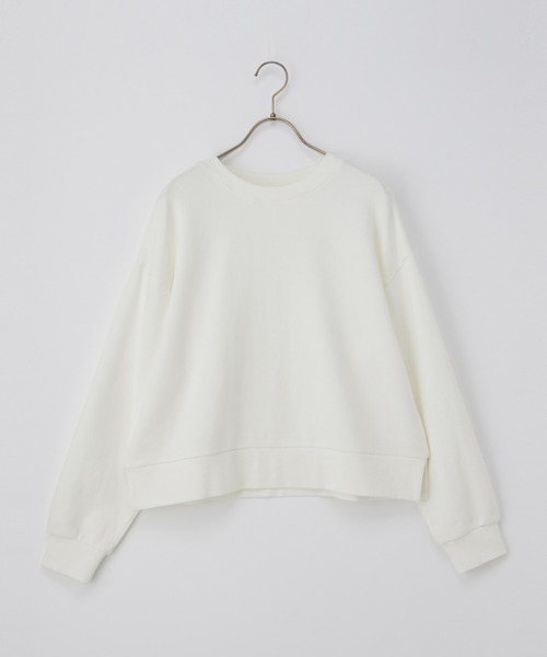 Honeys（ハニーズ）の「ショート丈ゆるスウェット（スウェット・レディース・イエロー/オフホワイト/ブラック/ピンク/杢グレー・L/S/M）」の19枚目の写真