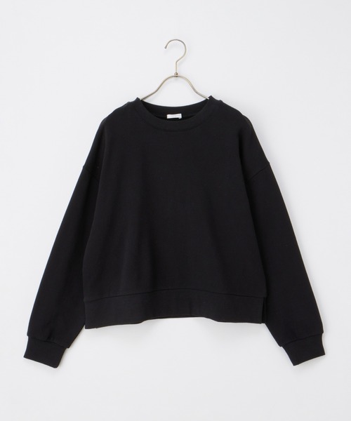 Honeys（ハニーズ）の「ショート丈ゆるスウェット（スウェット・レディース・イエロー/オフホワイト/ブラック/ピンク/杢グレー・L/S/M）」の21枚目の写真