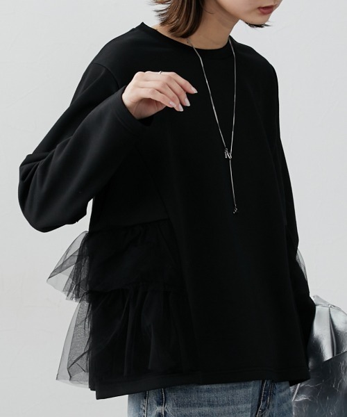 nissen（ニッセン）の「サイドフリルトップス（Tシャツ/カットソー・レディース・ブラック/グレー/ベージュ・LL/L/M/S）」の16枚目の写真