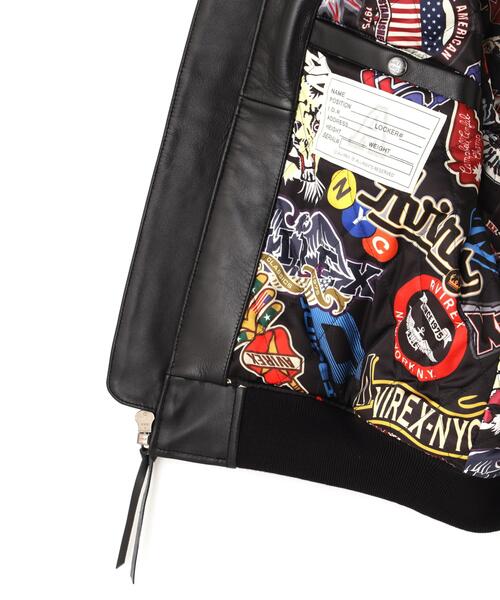 AVIREX(アヴィレックス)の「《50th Anniversary》VARSITY JACKET / バーシティ ジャケット / AVIREX / アヴィレックス(スタジャン・メンズ・ブラック・MEDIUM/LARGE/X-LARGE/XX-LARGE)」の7枚目の写真