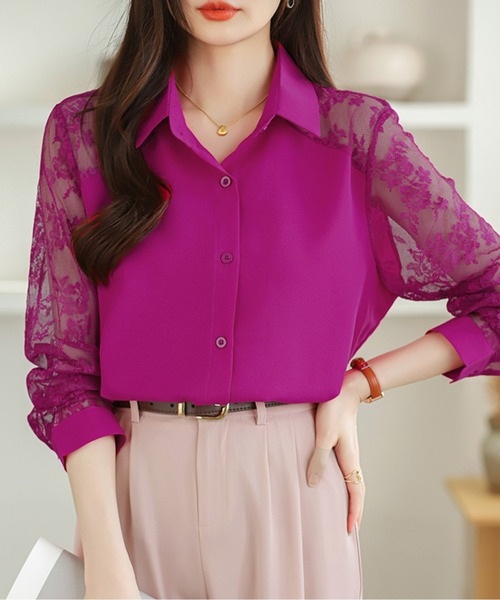 レーススリーブシャツ（シャツ/ブラウス）｜AMAJI（アマジ）