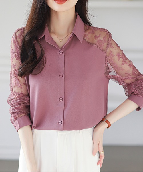 レーススリーブシャツ（シャツ/ブラウス）｜AMAJI（アマジ）