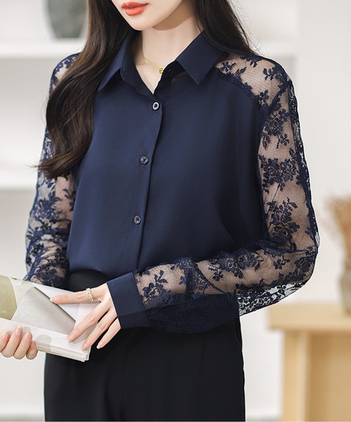 レーススリーブシャツ（シャツ/ブラウス）｜AMAJI（アマジ）