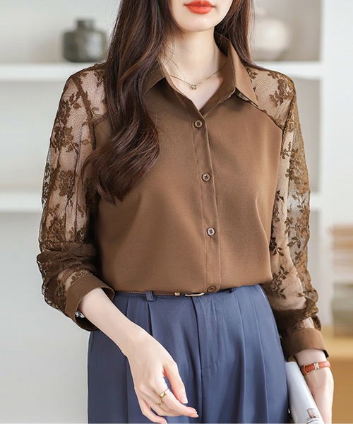 レーススリーブシャツ（シャツ/ブラウス）｜AMAJI（アマジ）