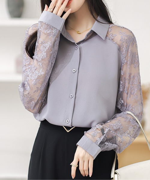 レーススリーブシャツ（シャツ/ブラウス）｜AMAJI（アマジ）