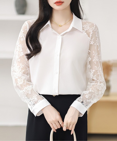 レーススリーブシャツ（シャツ/ブラウス）｜AMAJI（アマジ）