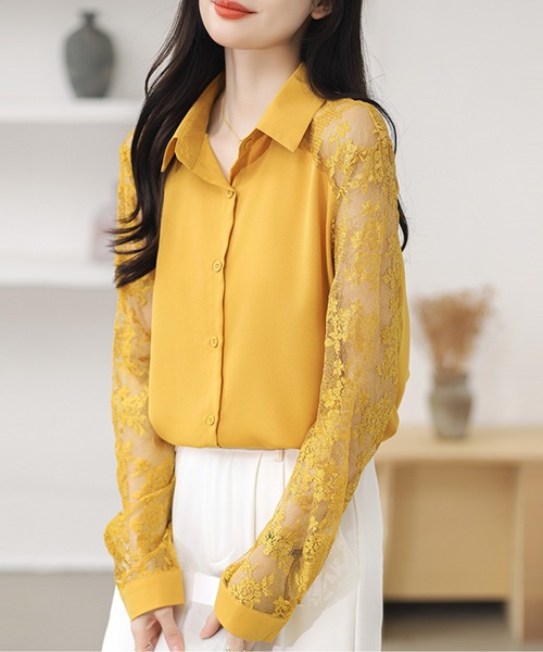 レーススリーブシャツ（シャツ/ブラウス）｜AMAJI（アマジ）