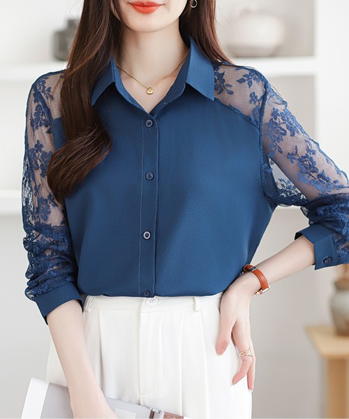 レーススリーブシャツ（シャツ/ブラウス）｜AMAJI（アマジ）