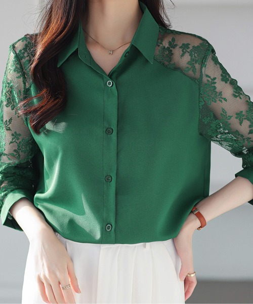 レーススリーブシャツ（シャツ/ブラウス）｜AMAJI（アマジ）