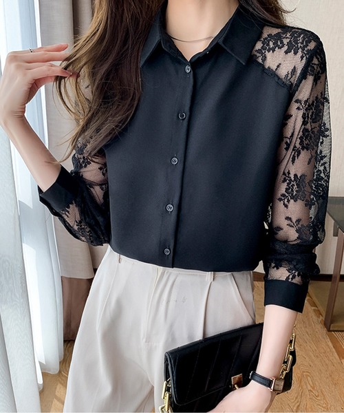 レーススリーブシャツ（シャツ/ブラウス）｜AMAJI（アマジ）