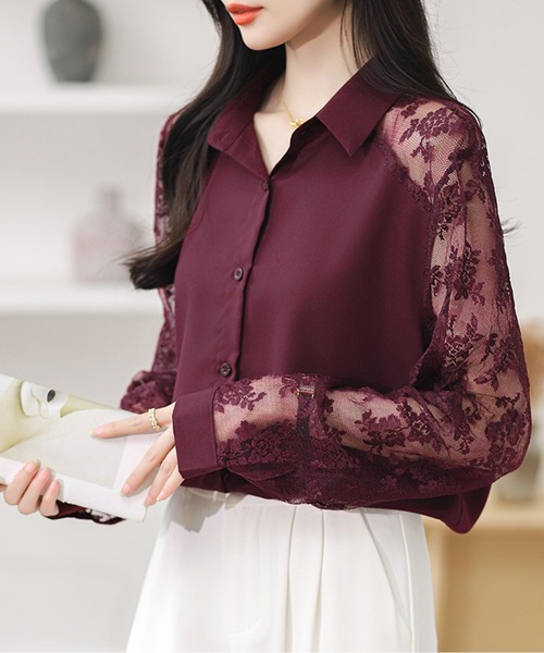 レーススリーブシャツ（シャツ/ブラウス）｜AMAJI（アマジ）