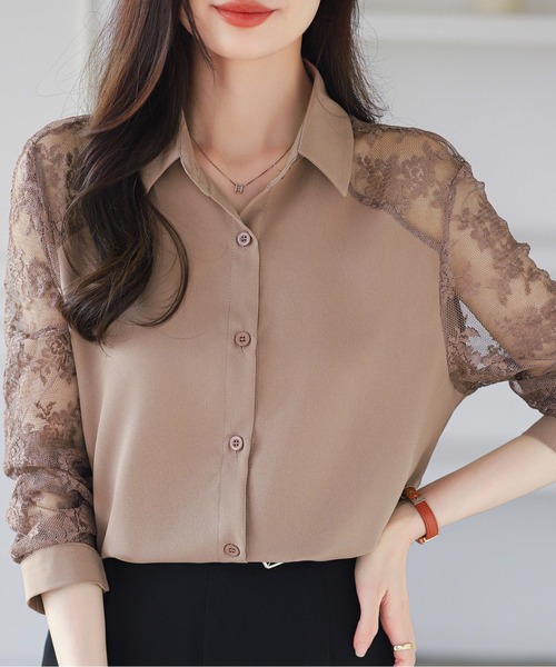 レーススリーブシャツ（シャツ/ブラウス）｜AMAJI（アマジ）