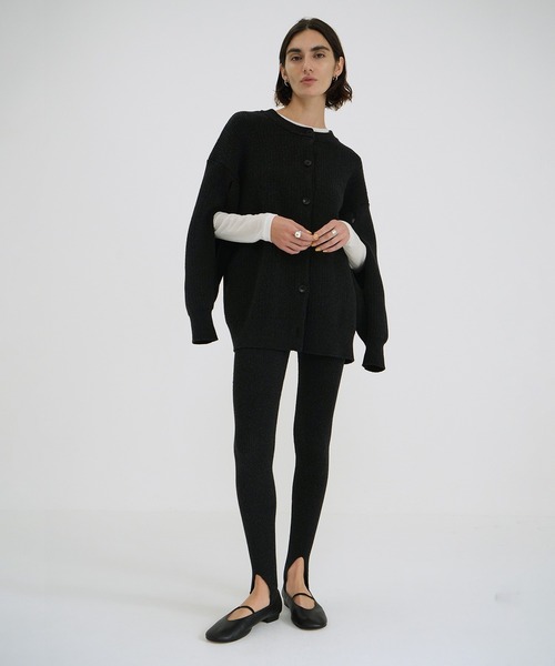 CLANE クラネ　W FACE COLOR MIX HOLE SLEEVE クラネ CLANE W FACE COLOR MIX HOLE SLEEVE C/D （BLACK