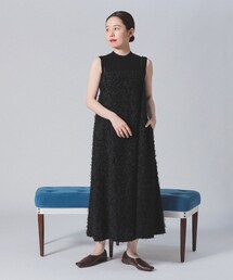 Demi-Luxe BEAMS | シャギー ジャカード キャミソールワンピース［手洗い可］(ワンピース)