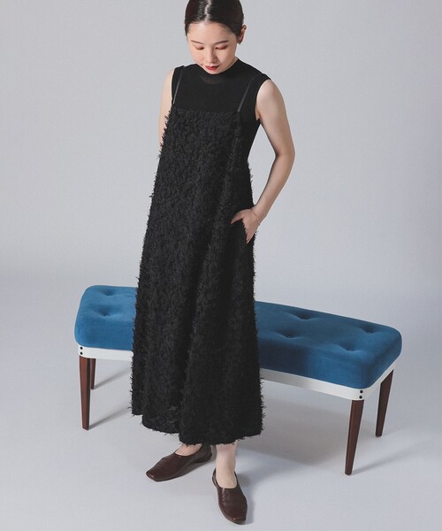 タグ付未使用　デミルクス ビームス　ジャカード ペプラムワンピース Demi-Luxe BEAMS（デミルクス ビームス）の「Demi-Luxe BEAMS