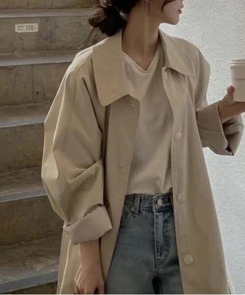 セール】ステンカラーロングコート（ステンカラーコート）｜sorule  