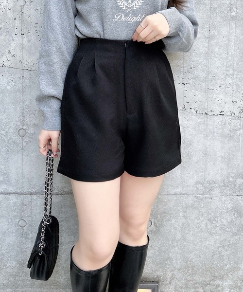 INGNI(イング)の「ハイウエストキュロットパンツ(セットアップ対応)(その他パンツ・レディース・アイボリー/グレー/ブラック・FREE)」の3枚目の写真