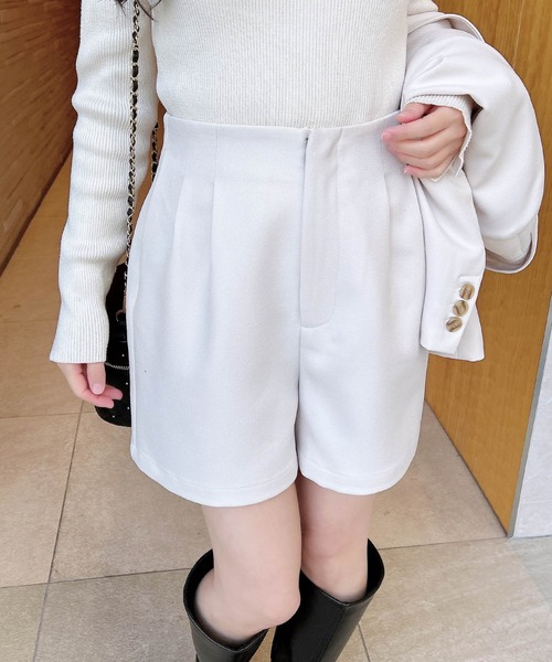 INGNI(イング)の「ハイウエストキュロットパンツ(セットアップ対応)(その他パンツ・レディース・アイボリー/グレー/ブラック・FREE)」の4枚目の写真