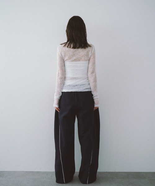 HANNE(アン)の「サイドラインスウェットパンツ(スラックス・レディース・ネイビー/グレー・FREE)」の6枚目の写真