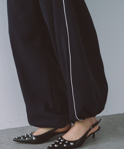 HANNE(アン)の「サイドラインスウェットパンツ(スラックス・レディース・ネイビー/グレー・FREE)」の8枚目の写真