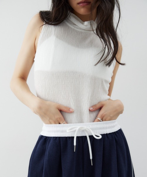 HANNE(アン)の「サイドラインスウェットパンツ(スラックス・レディース・ネイビー/グレー・FREE)」の22枚目の写真