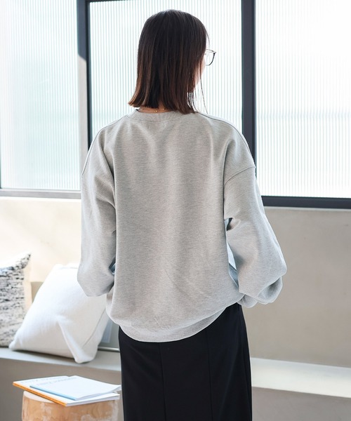 No Rule No Line（ノール－ルノーライン）の「フロントカレッジロゴデザイン スウェット トレーナー（スウェット・レディース・グレー/チャコール・FREE）」の10枚目の写真