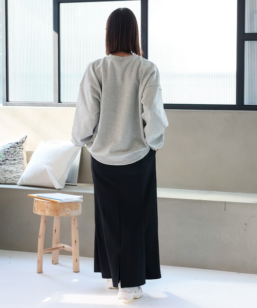 No Rule No Line（ノール－ルノーライン）の「フロントカレッジロゴデザイン スウェット トレーナー（スウェット・レディース・グレー/チャコール・FREE）」の11枚目の写真