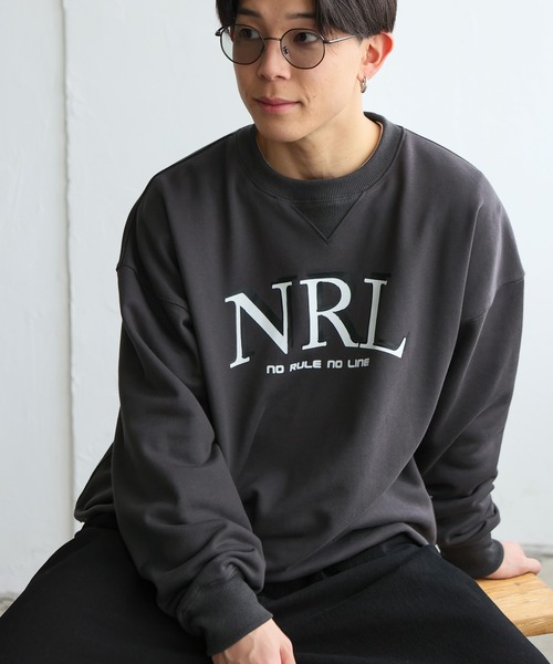 No Rule No Line（ノール－ルノーライン）の「フロントカレッジロゴデザイン スウェット トレーナー（スウェット・レディース・グレー/チャコール・FREE）」の15枚目の写真