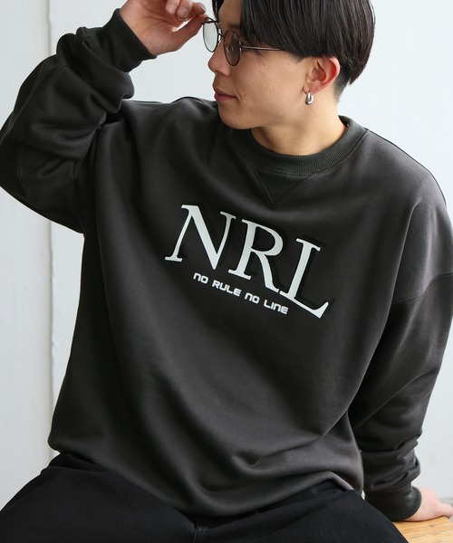 No Rule No Line（ノール－ルノーライン）の「フロントカレッジロゴデザイン スウェット トレーナー（スウェット・レディース・グレー/チャコール・FREE）」の16枚目の写真