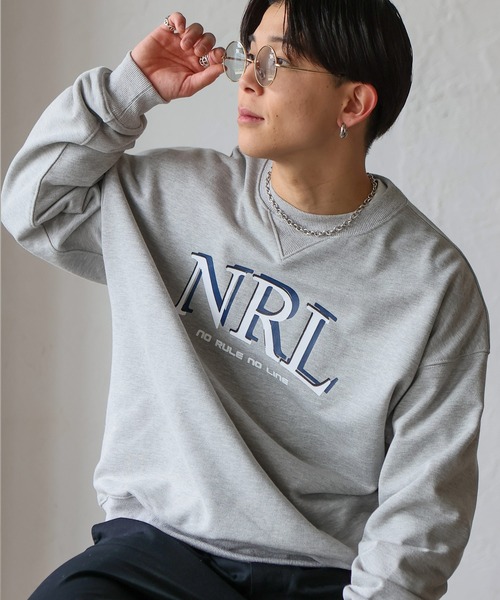 No Rule No Line（ノール－ルノーライン）の「フロントカレッジロゴデザイン スウェット トレーナー（スウェット・レディース・グレー/チャコール・FREE）」の20枚目の写真