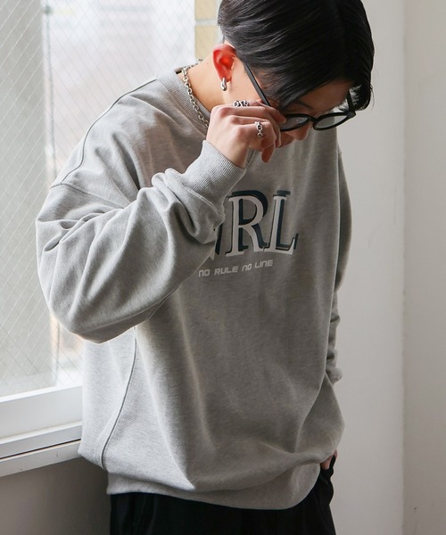 No Rule No Line（ノール－ルノーライン）の「フロントカレッジロゴデザイン スウェット トレーナー（スウェット・レディース・グレー/チャコール・FREE）」の18枚目の写真