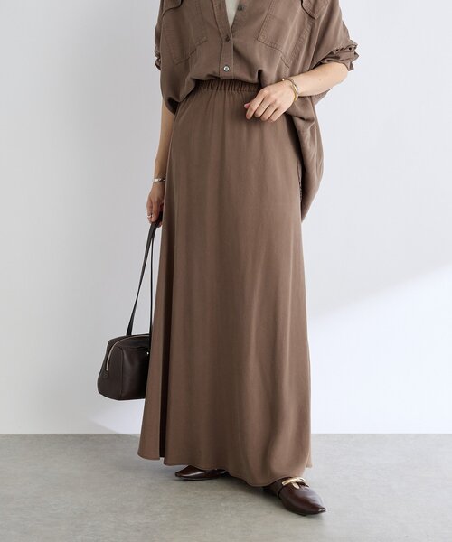 RIVE DROITE（リヴドロワ）の「【セットアップ可】ガーメントダイバイヤススカート（スカート・レディース・チャコールグレー/ライトグレー/ベージュ/ブラウン・36/38）」の6枚目の写真